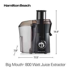 Hamilton Beach juicer with a 3-year warranty signals durable construction.