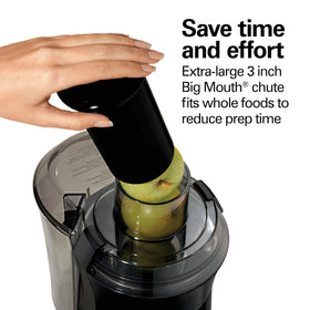 Hamilton Beach juicer stainless steel body for durable kitchen performance.