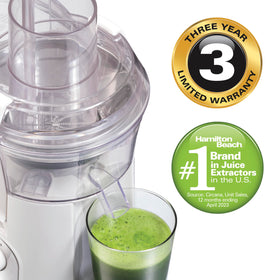 Hamilton Beach juicer 3-year warranty reflects durability and long-term value.