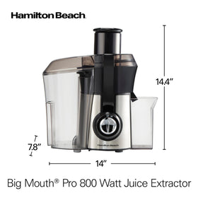 Hamilton Beach juicer with three-year warranty offers reliable long-term value.