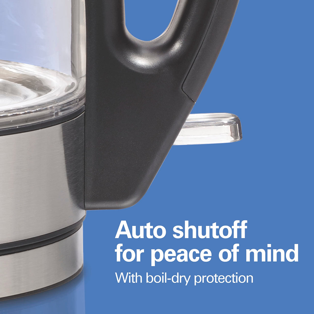 Auto shutoff feature protects the Hamilton Beach kettle