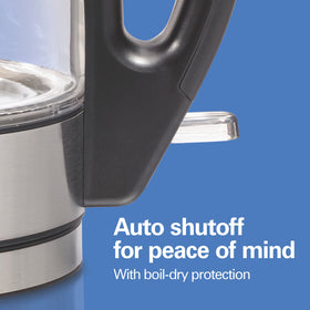 Auto shutoff feature protects the Hamilton Beach kettle