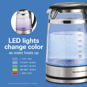 Hamilton Beach BPA-free glass interior ensures safe, durable daily use.