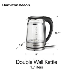 Hamilton Beach color-changing LED lights visualize heating progress for tea time.