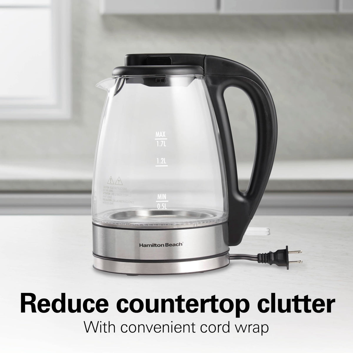 Hamilton Beach stainless-steel base adds durable, modern design.