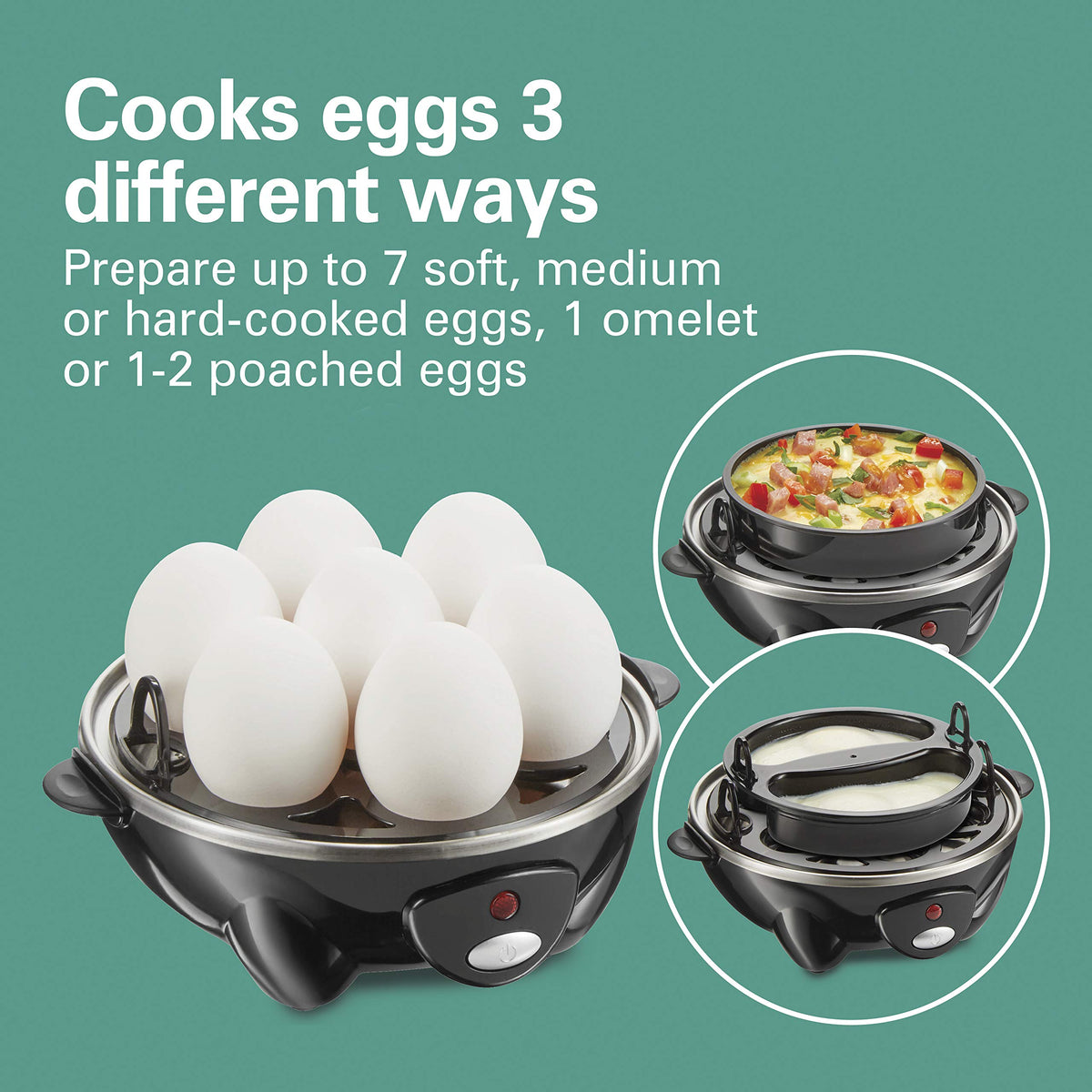 Hamilton Beach omelet bowl doubles as a steamer for vegetables.