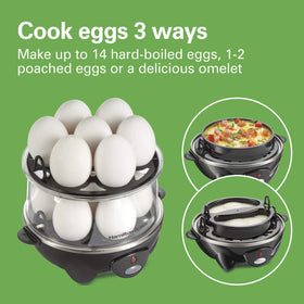 Hamilton Beach omelet maker prepares a two-egg omelet with fillings.