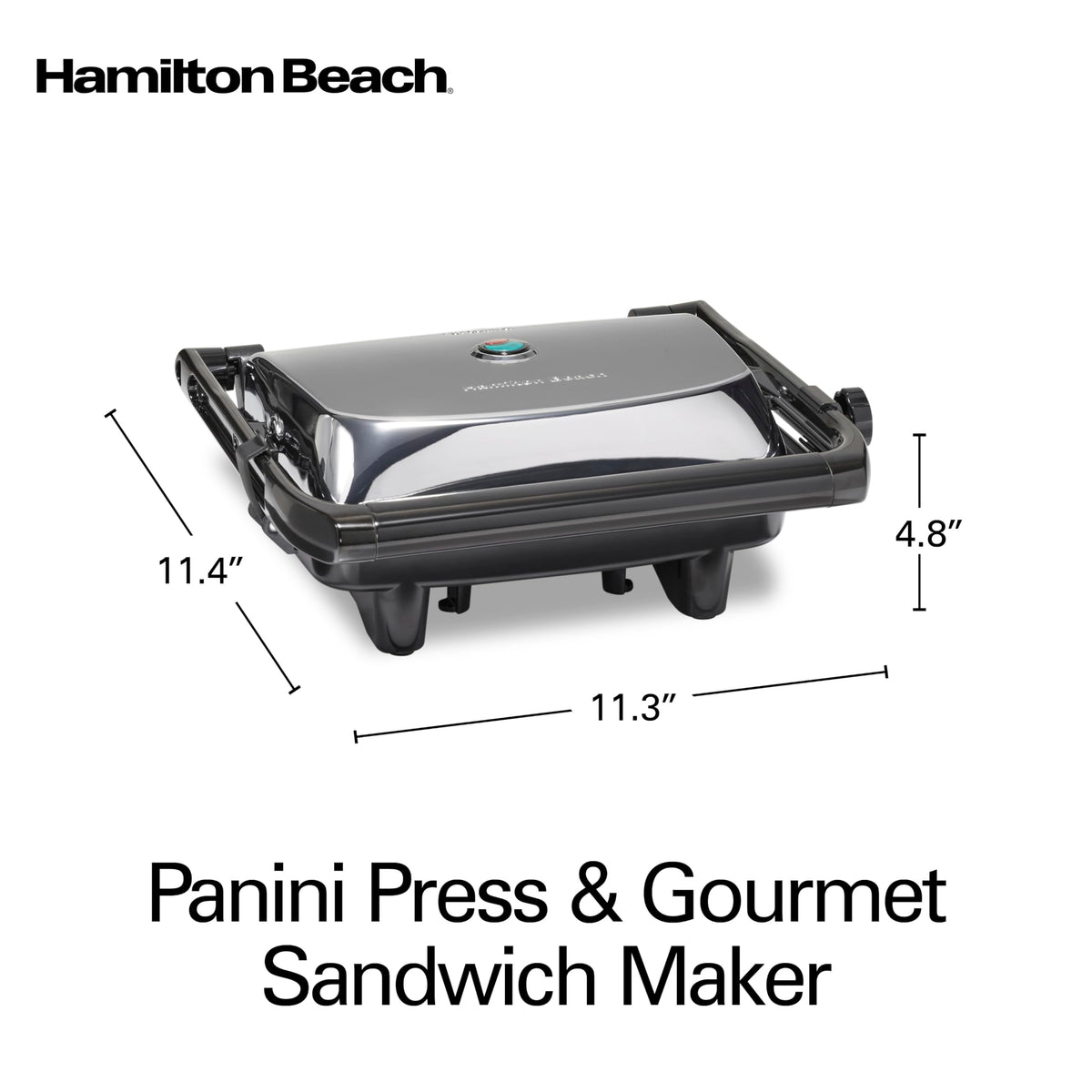 Hamilton Beach panini press compact design fits small kitchens