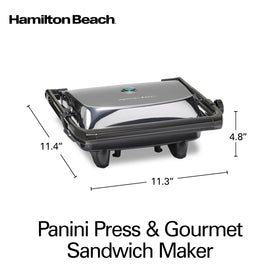 Hamilton Beach panini press compact design fits small kitchens