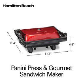 Hamilton Beach Panini Press ideal for quesadillas and grilled cheese at home