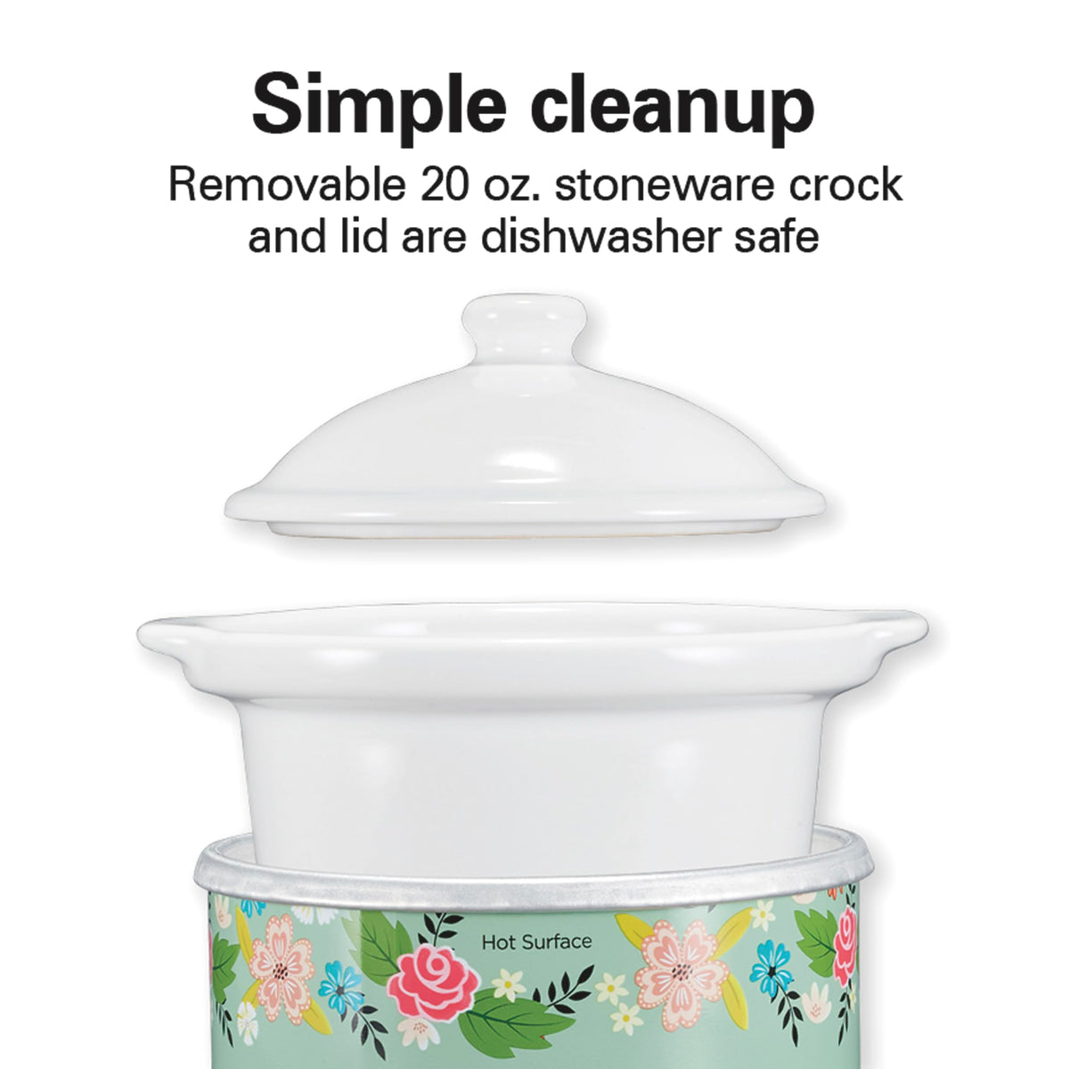 Hamilton Beach compact-design dip warmer fits neatly in cabinets.