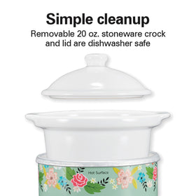 Hamilton Beach compact-design dip warmer fits neatly in cabinets.
