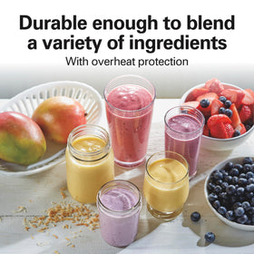Hamilton Beach blender components are dishwasher safe for easy cleanup.