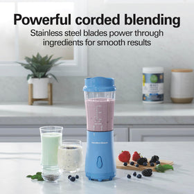 Hamilton Beach portable blender offers one-touch blending for quick drinks