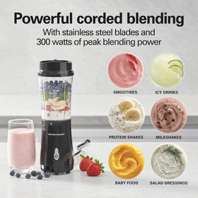 Hamilton Beach Portable Blender one-touch blending for quick protein shakes.