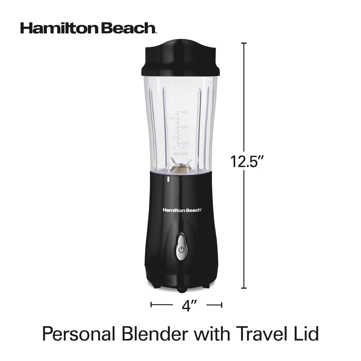Hamilton Beach Portable Blender ideal for on-the-go smoothies and snacks.