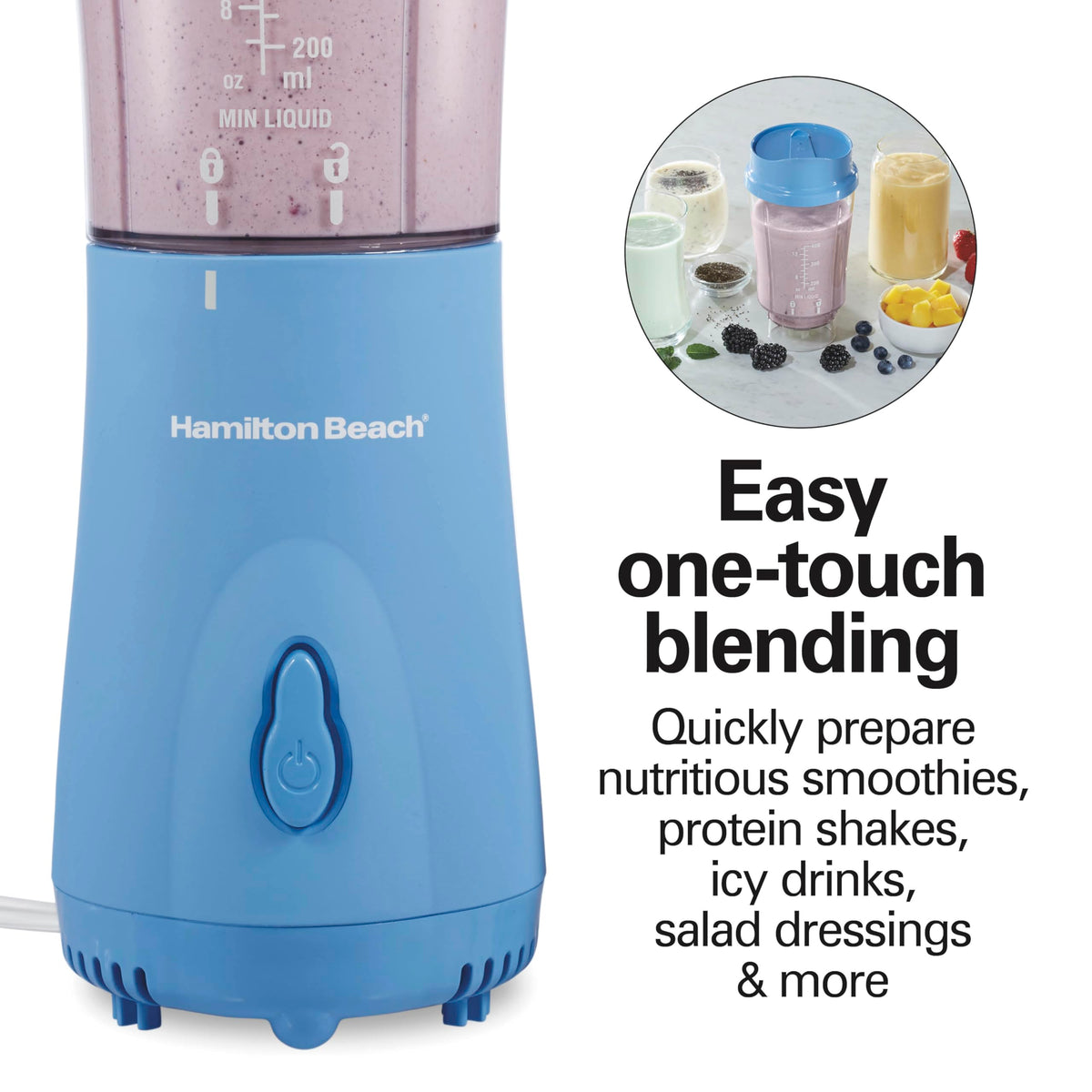 Hamilton Beach portable blender ideal for protein shakes on the go