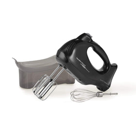 Hamilton Beach Power Deluxe 6-Speed mixer front view showing controls for versatile baking
