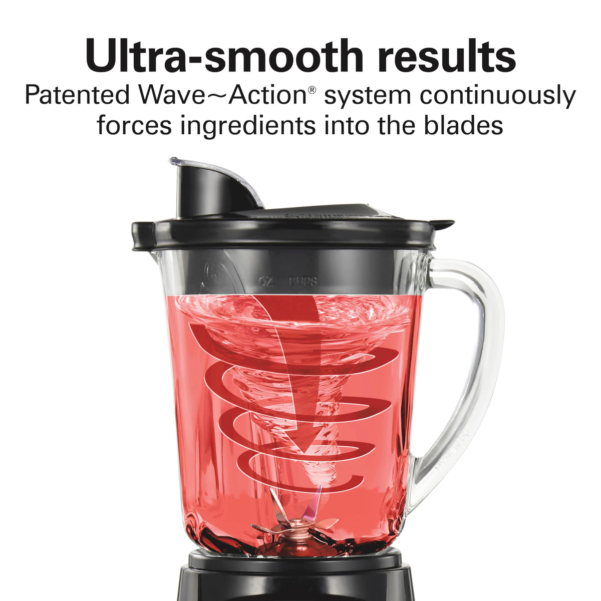 Hamilton Beach Power Elite blender 40-ounce glass jar for family-sized batches.