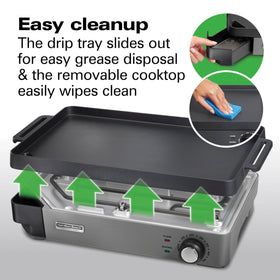 Hamilton Beach Professional removable tray simplifies dishwasher cleanup.