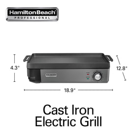 Hamilton Beach Professional indoor grill enables high-heat searing.