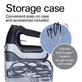 Soft Scrape beaters prevent batter cling for clean bowls