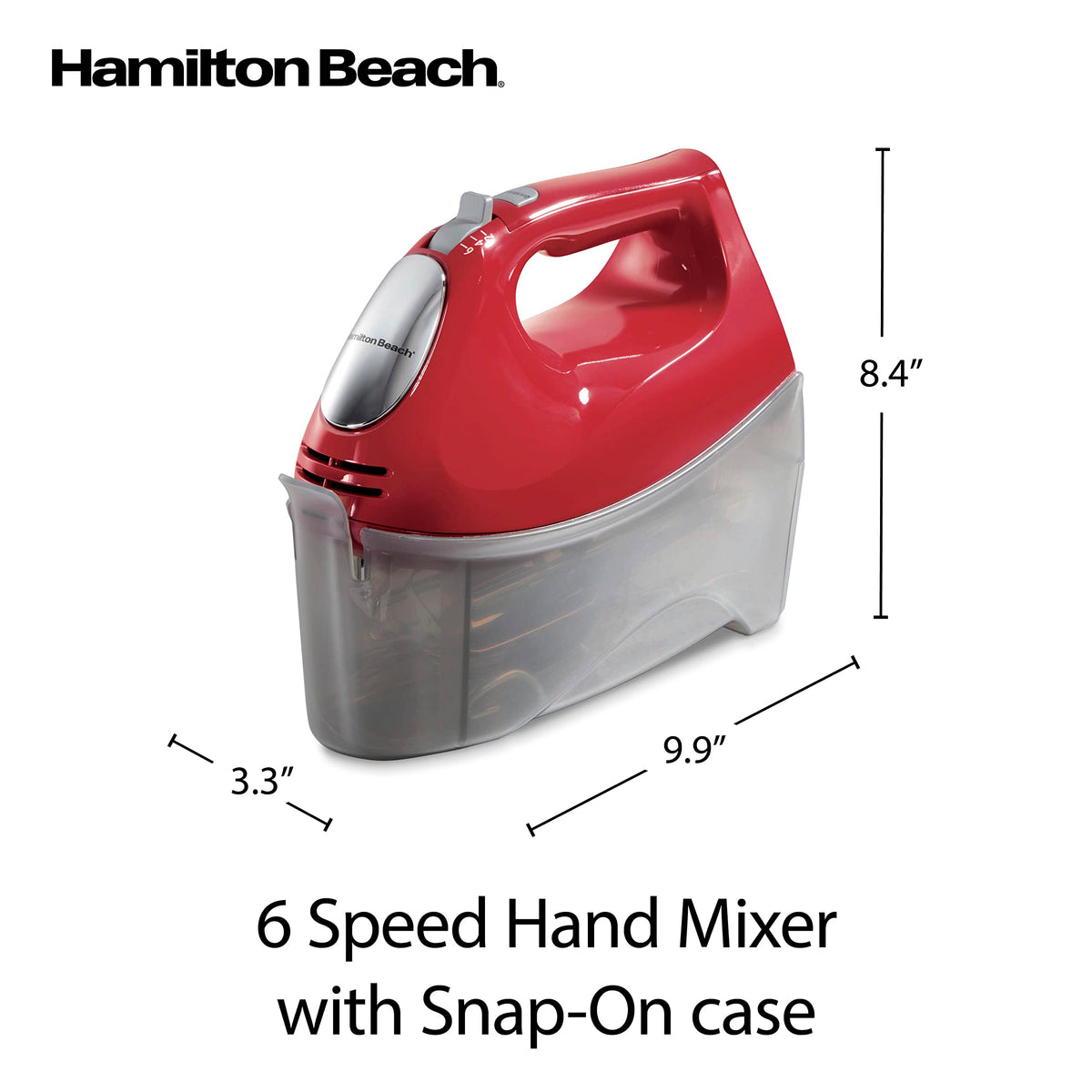Hamilton Beach red hand mixer adds color and performance to baking