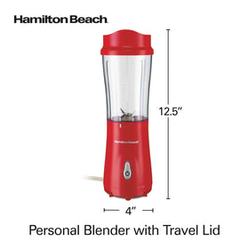 Hamilton Beach red portable blender adds color and convenience.