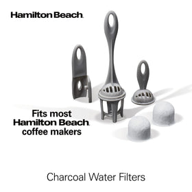 Hamilton Beach replacement instruction graphic highlights simple pull-top cap replacement.