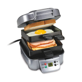 Hamilton Beach Sandwich Stacker base, compact footprint for easy kitchen storage.