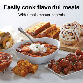 Hamilton Beach slow cooker dial controls enable simple, hands-off cooking.