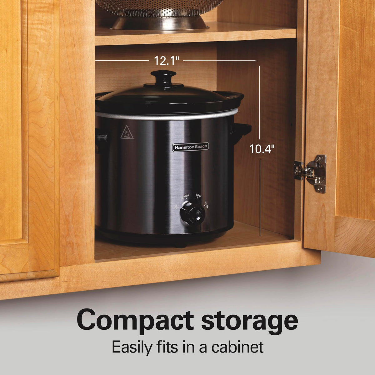 Hamilton Beach crock and lid dishwasher safe for quick cleanup
