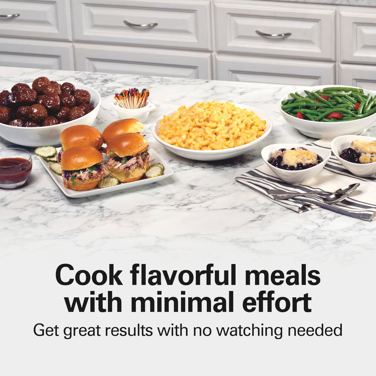 Hamilton Beach slow cooker dishwasher-safe crock for easy cleaning