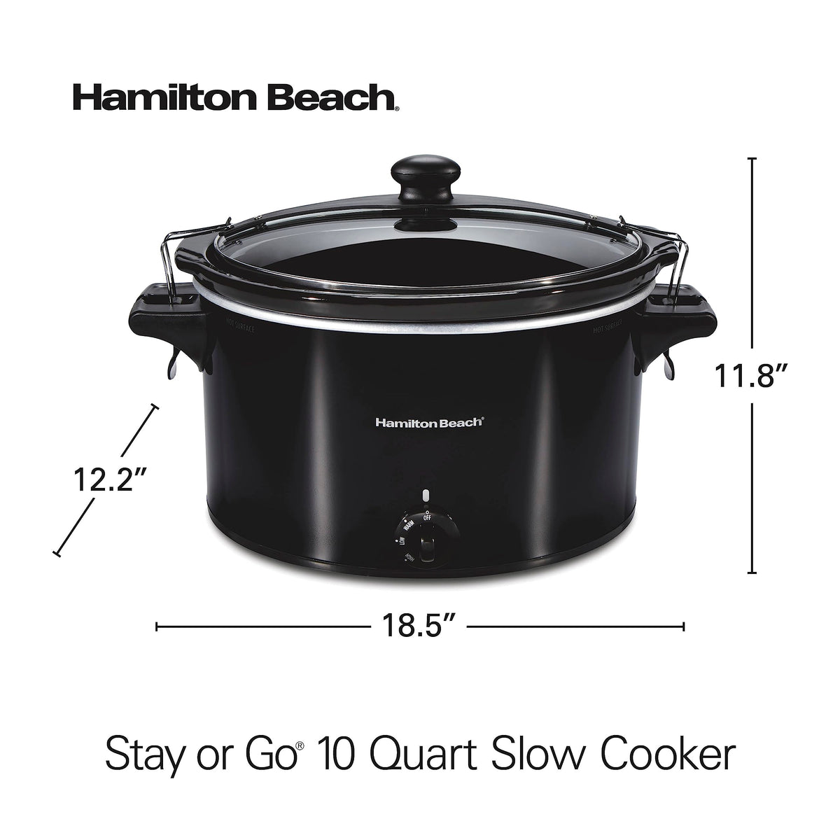 Hamilton Beach 10-quart slow cooker ready to serve meals