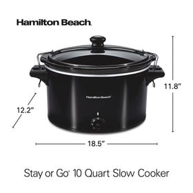 Hamilton Beach 10-quart slow cooker ready to serve meals