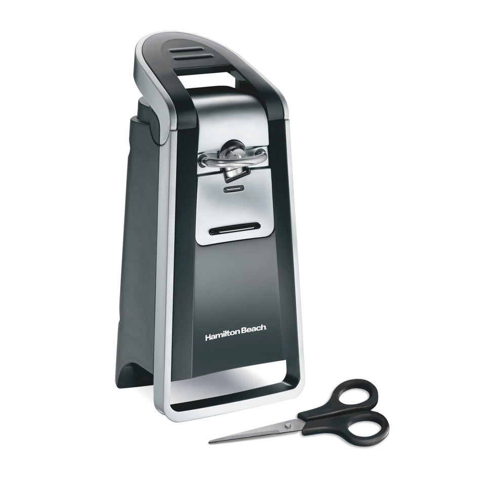 Hamilton Beach lever design enables effortless one-handed opening for quick, clean cans.
