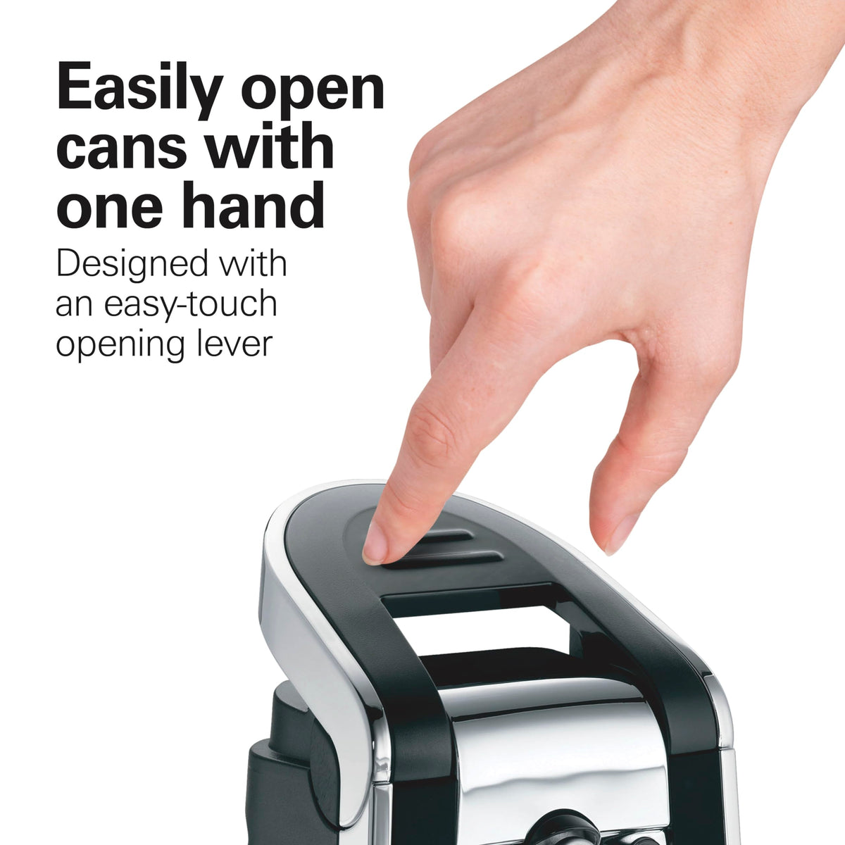 Hamilton Beach smooth edge lid after opening supports reusable leftovers.