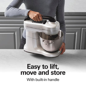 Hamilton Beach stand mixer offers 7 speeds for precise control.