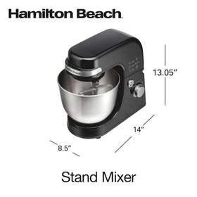 Hamilton Beach mixer attachments dishwasher safe for quick cleanup.