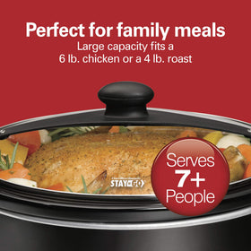 Hamilton Beach Stay or Go dishwasher-safe lid ensures easy cleanup.