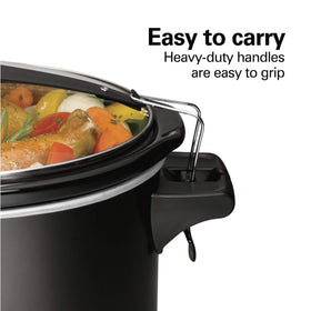 Hamilton Beach Stay or Go serves 7+ portions for family meals.