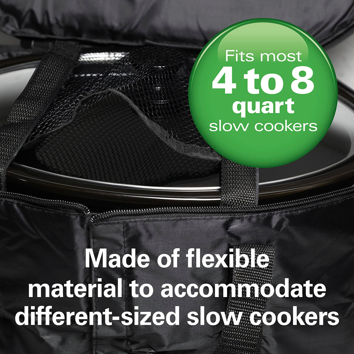 Hamilton Beach compact carrier features sturdy straps for comfortable transport