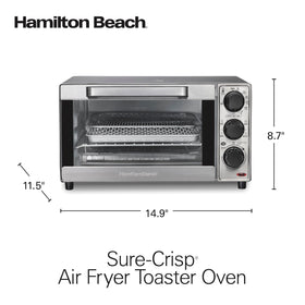 Hamilton Beach Sure-Crisp compact countertop design fits any kitchen