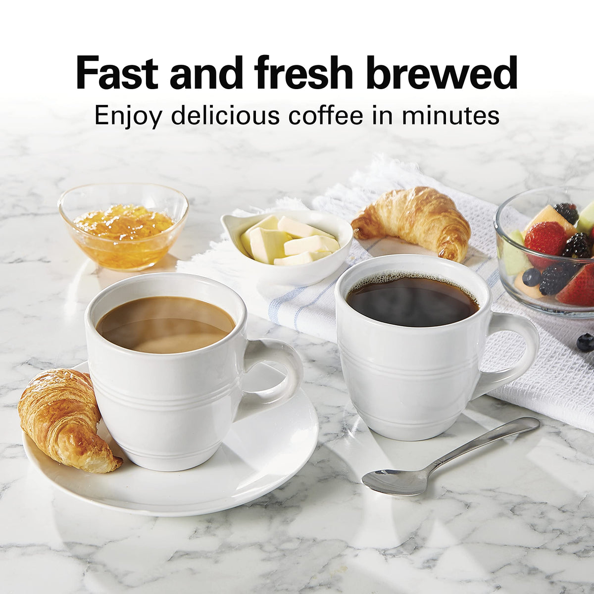 Intuitive one-button operation provides simple, stress-free brewing.