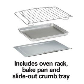 Hamilton Beach toaster oven with two rack positions for flexible cooking