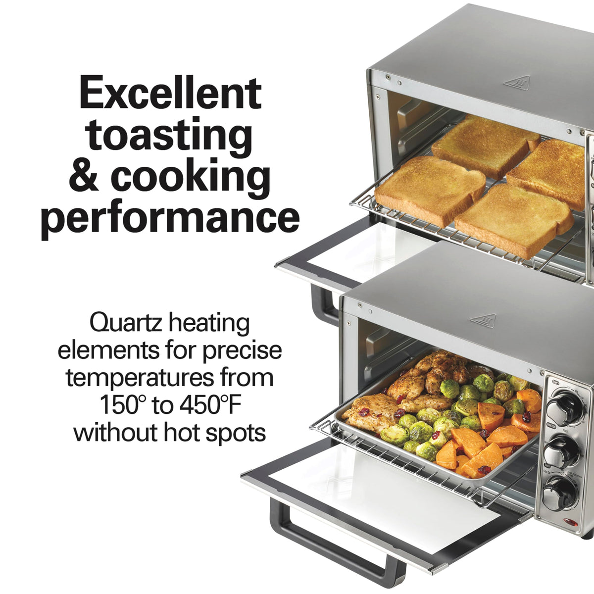 Hamilton Beach toaster oven with bake pan included for versatile baking