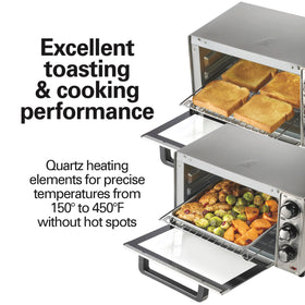 Hamilton Beach toaster oven with bake pan included for versatile baking