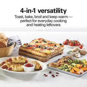 Hamilton Beach toaster oven crumb tray for easy cleanup after cooking