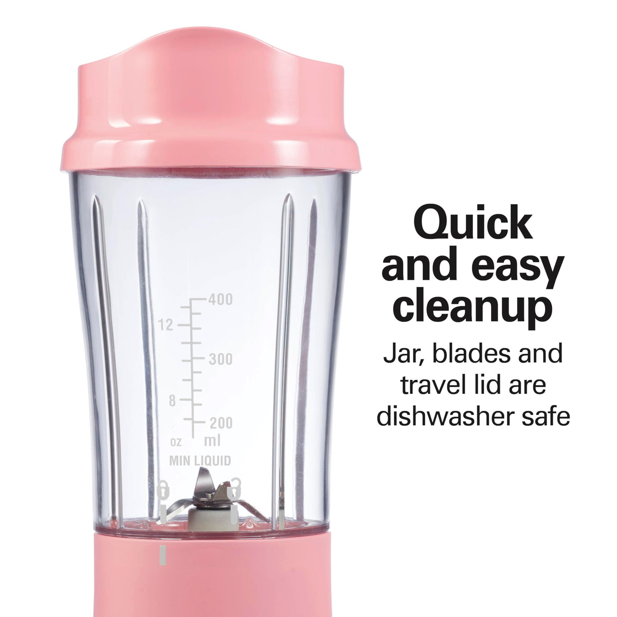 Hamilton Beach travel lid doubles as a to-go cup for busy mornings.