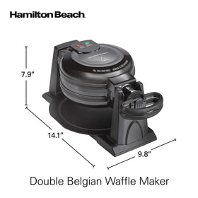 Two waffles at once with Hamilton Beach 26201 for quick servings